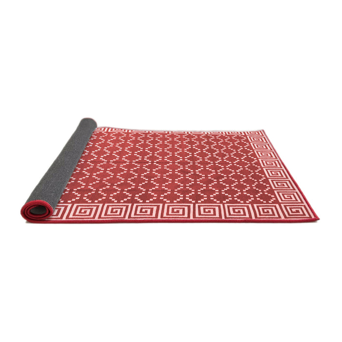 Abstract Red Contemporary Area Rugs