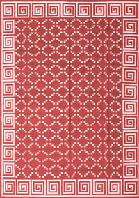 Abstract Red Contemporary Rug, con2392red