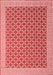 Abstract Red Contemporary Area Rugs