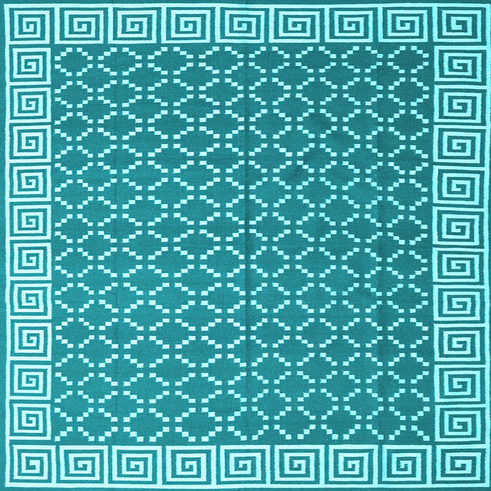Square Machine Washable Abstract Light Blue Contemporary Rug, wshcon2392lblu