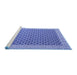 Sideview of Machine Washable Abstract Blue Contemporary Rug, wshcon2392blu