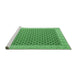 Sideview of Machine Washable Abstract Emerald Green Contemporary Area Rugs, wshcon2392emgrn