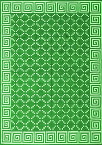 Abstract Green Contemporary Rug, con2392grn