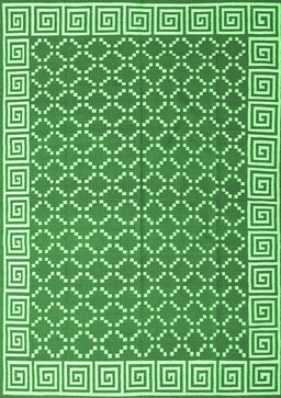 Abstract Emerald Green Contemporary Rug, con2392emgrn
