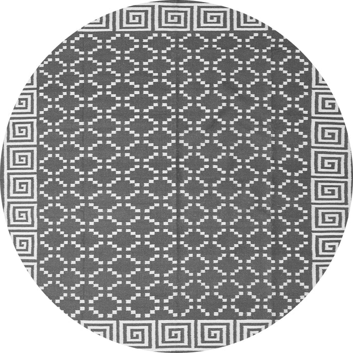 Square Abstract Gray Contemporary Rug, con2392gry
