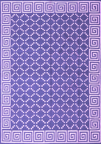 Abstract Purple Contemporary Rug, con2392pur