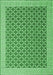 Machine Washable Abstract Emerald Green Contemporary Area Rugs, wshcon2392emgrn