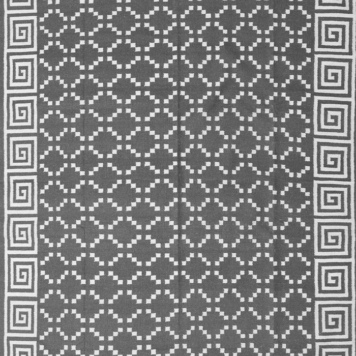Serging Thickness of Machine Washable Abstract Gray Contemporary Rug, wshcon2392gry