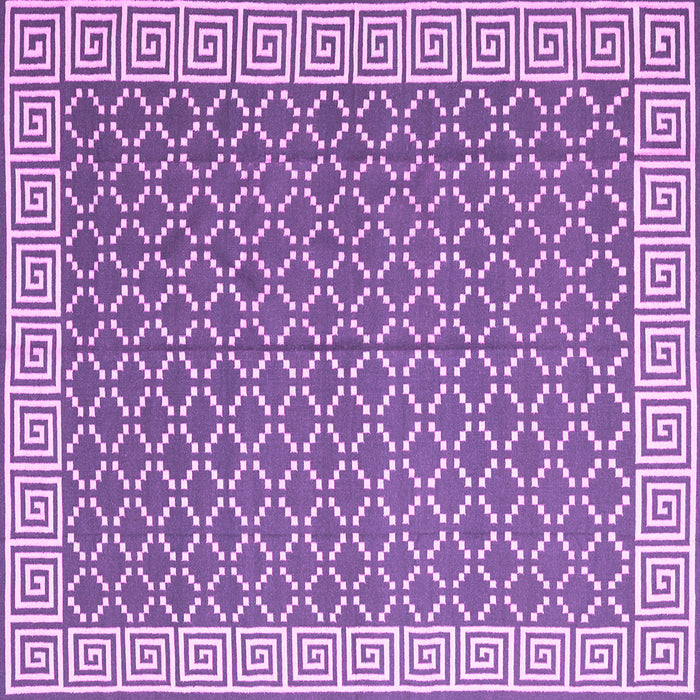 Square Machine Washable Abstract Pink Contemporary Rug, wshcon2392pnk
