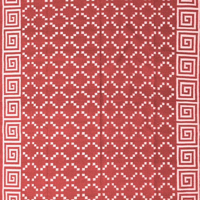Machine Washable Abstract Red Contemporary Rug, wshcon2392red
