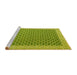 Sideview of Machine Washable Abstract Yellow Contemporary Rug, wshcon2392yw