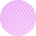 Round Terrilis Purple Contemporary Rug, con2393pur