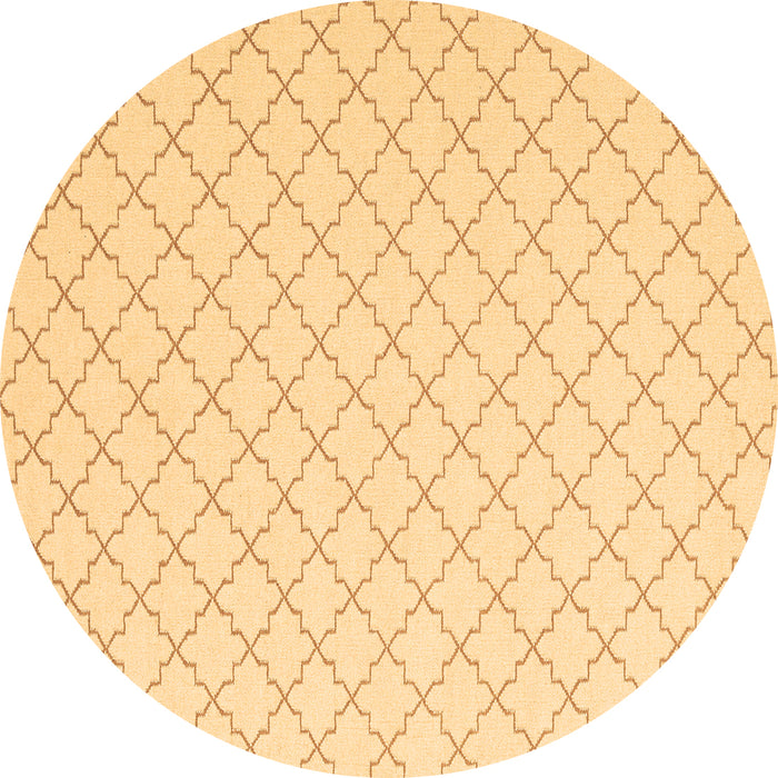 Round Machine Washable Terrilis Brown Contemporary Rug, wshcon2393brn