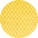 Round Terrilis Yellow Contemporary Rug, con2393yw