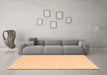 Machine Washable Terrilis Orange Contemporary Area Rugs in a Living Room, wshcon2393org