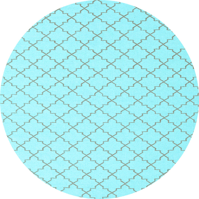 Round Terrilis Light Blue Contemporary Rug, con2393lblu