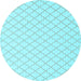 Round Terrilis Light Blue Contemporary Rug, con2393lblu