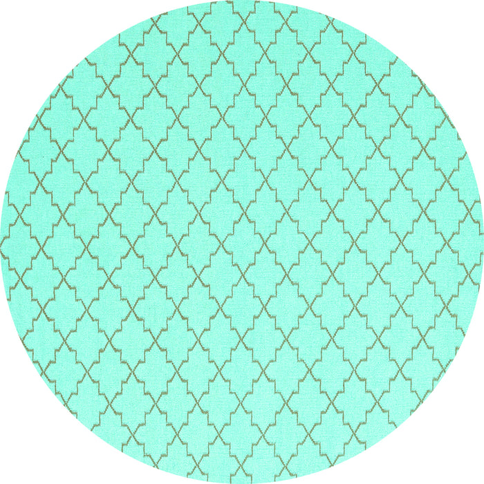 Round Terrilis Turquoise Contemporary Rug, con2393turq