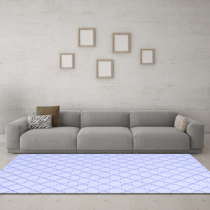 Machine Washable Terrilis Blue Contemporary Rug in a Living Room, wshcon2393blu