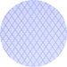 Round Terrilis Blue Contemporary Rug, con2393blu