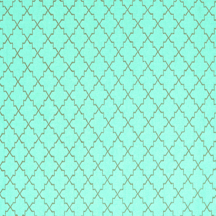 Square Machine Washable Terrilis Turquoise Contemporary Area Rugs, wshcon2393turq