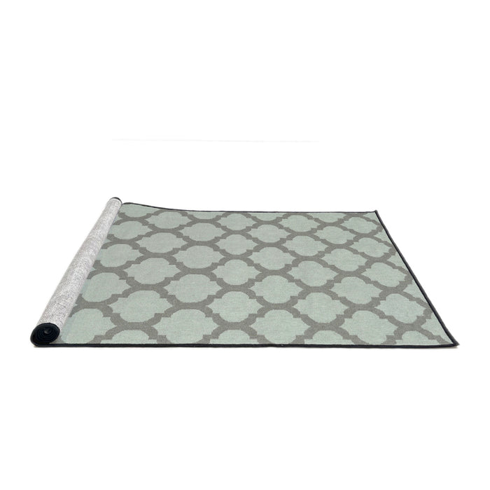 Serging Thickness of Machine Washable Contemporary Silver Gray Rug, wshcon2394