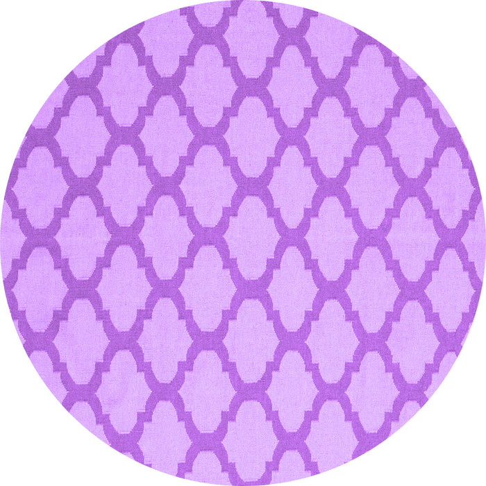 Round Trellis Purple Modern Rug, con2394pur