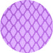 Round Trellis Purple Modern Rug, con2394pur