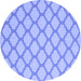 Round Trellis Blue Modern Rug, con2394blu