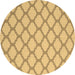 Round Trellis Brown Modern Rug, con2394brn