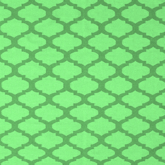 Square Machine Washable Trellis Emerald Green Modern Area Rugs, wshcon2394emgrn