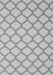 Serging Thickness of Machine Washable Trellis Gray Modern Rug, wshcon2394gry