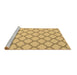 Sideview of Machine Washable Trellis Brown Modern Rug, wshcon2394brn