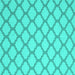 Square Trellis Turquoise Modern Rug, con2394turq