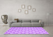 Machine Washable Trellis Purple Modern Area Rugs in a Living Room, wshcon2394pur