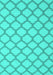 Machine Washable Trellis Turquoise Modern Area Rugs, wshcon2394turq