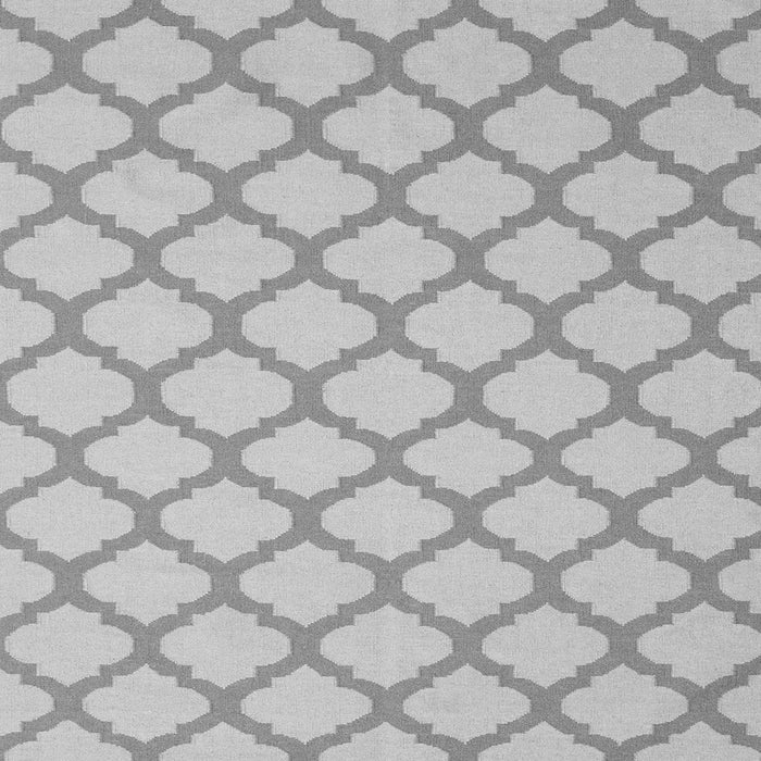 Round Machine Washable Trellis Gray Modern Rug, wshcon2394gry