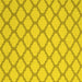 Square Machine Washable Trellis Yellow Modern Rug, wshcon2394yw