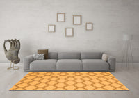 Machine Washable Trellis Orange Modern Rug, wshcon2394org