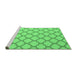 Sideview of Machine Washable Trellis Emerald Green Modern Area Rugs, wshcon2394emgrn