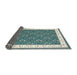 Thickness of Contemporary Greenish Blue Green Modern Rug, con2395