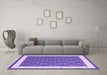 Machine Washable Abstract Purple Contemporary Area Rugs in a Living Room, wshcon2395pur