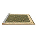 Sideview of Machine Washable Abstract Brown Contemporary Rug, wshcon2395brn