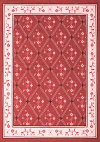 Abstract Red Contemporary Rug, con2395red