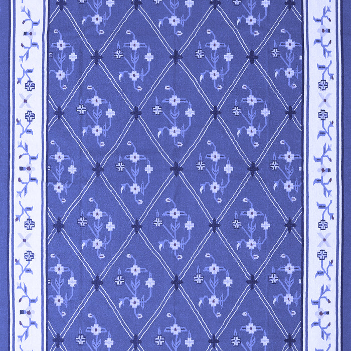 Abstract Blue Contemporary Rug, con2395blu