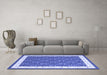 Machine Washable Abstract Blue Contemporary Rug in a Living Room, wshcon2395blu