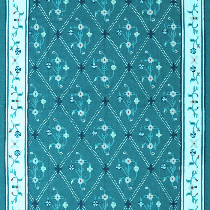 Abstract Light Blue Contemporary Rug, con2395lblu