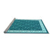 Sideview of Machine Washable Abstract Light Blue Contemporary Rug, wshcon2395lblu