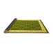 Sideview of Abstract Yellow Contemporary Rug, con2395yw