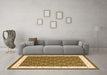 Machine Washable Abstract Orange Contemporary Area Rugs in a Living Room, wshcon2395org